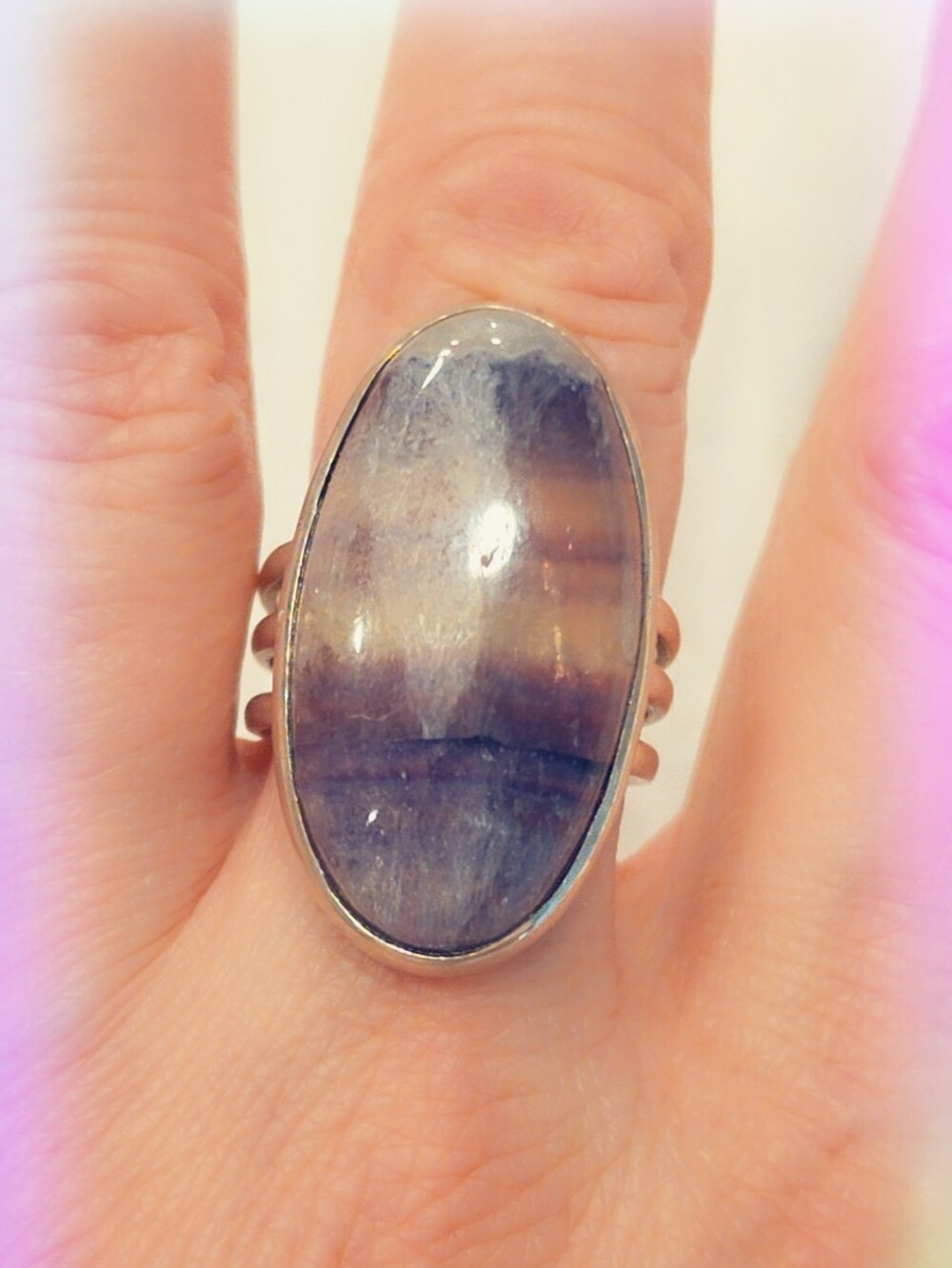 Flourite Sterling Silver Gemstone Ring